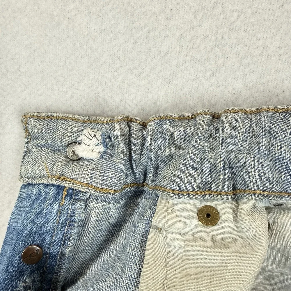 Diesel Jeans Mens 26x34 Straight Leg Elastic Waist Division Patch Vintage Rare‎